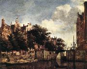 HEYDEN, Jan van der Amsterdam, Dam Square with the Town Hall and the Nieuwe Kerk s oil painting on canvas